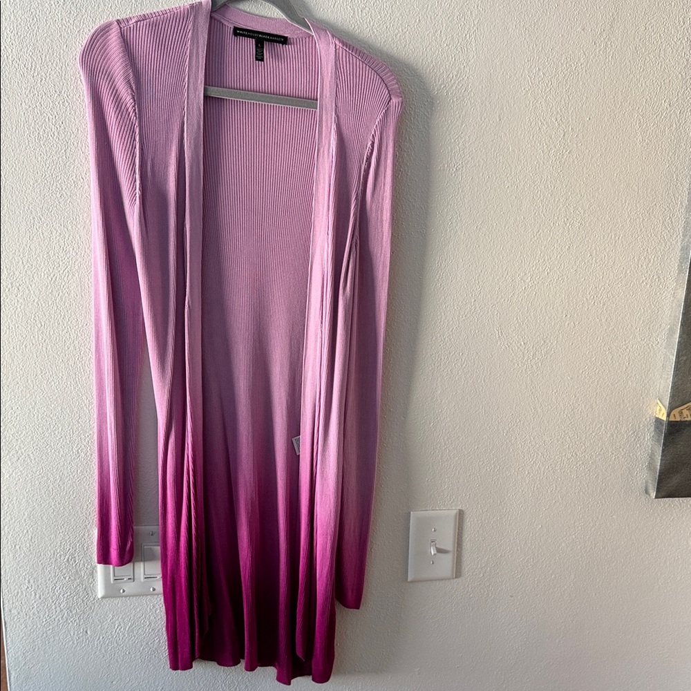 Pink Ombre Long Cardigan